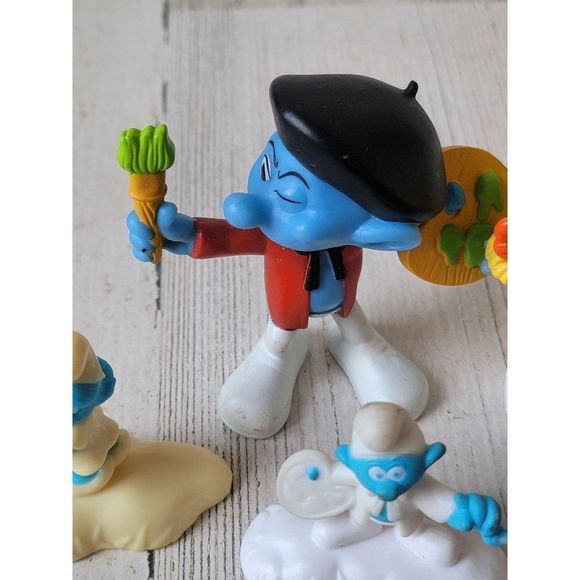 Smurfette Papa Smurf painter accessory playset toy Village - Picture 4 of 10